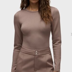 Hudson Jeans Long Sleeve Top in Taupe